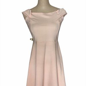 blue knee length formal dresses Zapaka Women Royal Blue V-Neck Long Cocktail Party Dress with Short Sleeves A-Line Wedding Guest Dress with Bow, Royal Blue / S main image 0